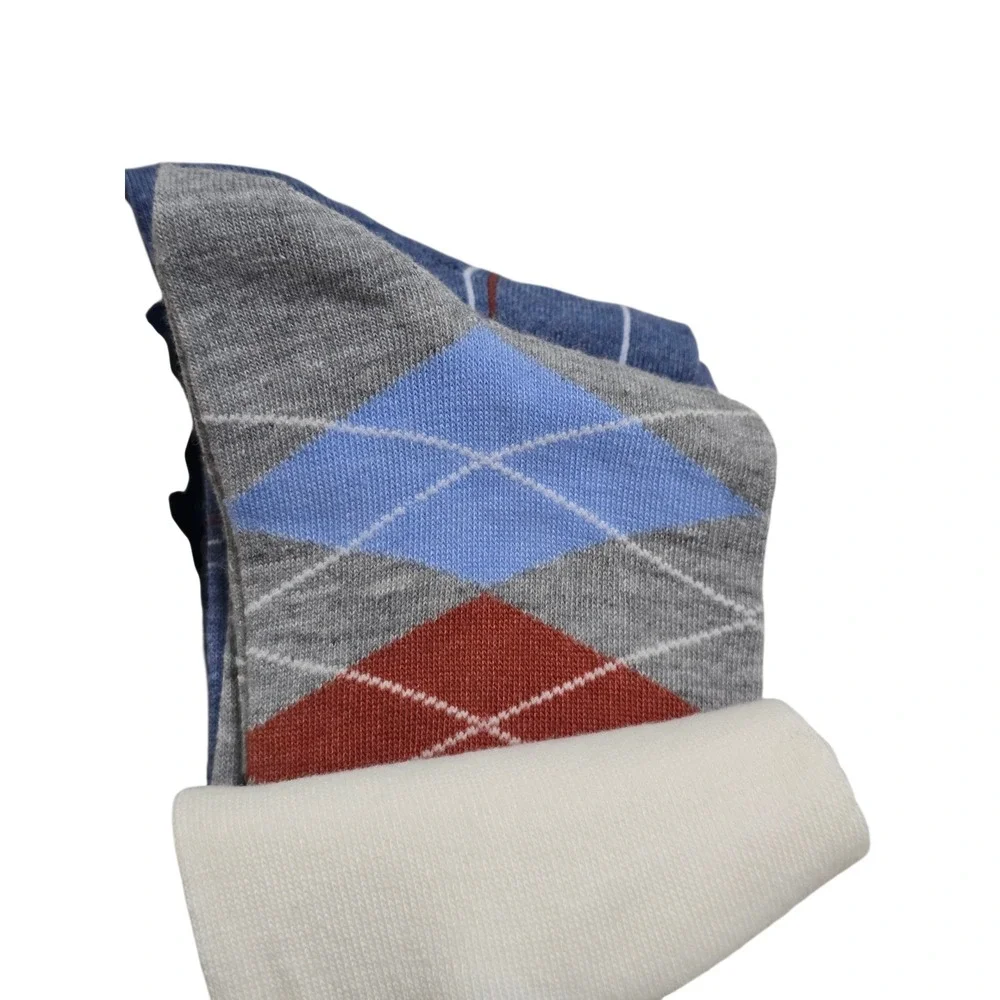 Stafford‎ Casual Dress Socks 5 Pair Assorted Patterns Men Shoe Size 6 1/2-12